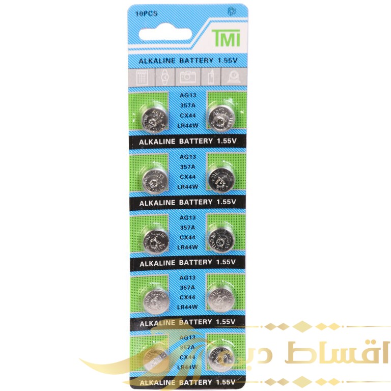 باتری ساعتی تی ام آی مدل LR44 A76 AG13  بسته 10 عددی