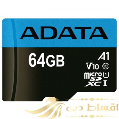 کارت حافظه microSDXC ای دیتا مدل Premier V10 A1 کلاس 10 استاندارد UHS-I سرعت 100MBps ظرفیت 64 گیگابایت