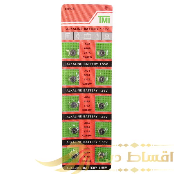 باتری ساعتی تی ام آی مدل AG4 LR626 377 بسته 10 عددی