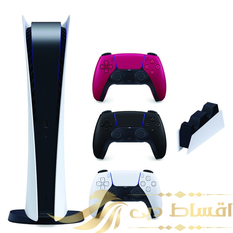 مجموعه کنسول بازی سونی مدل PlayStation 5 Digital ظرفیت 825 گیگابایت به همراه دو دسته اضافه و پایه شارژر