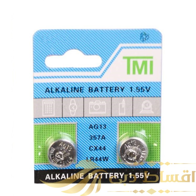 باتری ساعت تی ام آی مدل LR44 A76 357 AG13 بسته 2 عددی