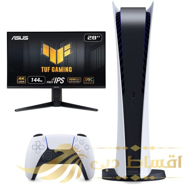 خرید پلی استیشن 5 دیجیتال + مانیتور Asus TUF VG28UQL1A 4K