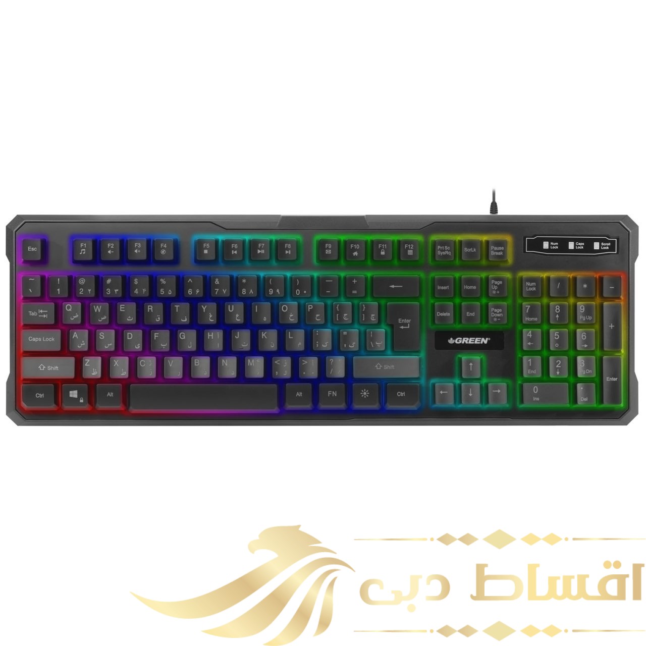 کیبورد مخصوص بازی گرین مدل GK601-RGB