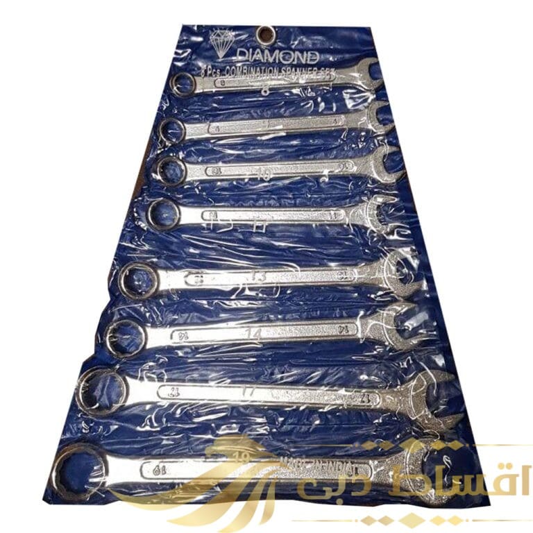 مجموعه 8 عددی اچار یکسر تخت یکسر رینگی