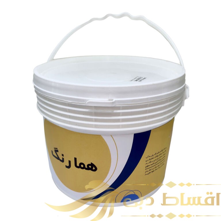 رنگ نیم پلاستیک سفید سوپر ممتاز همارنگ کد P701 حجم 5 لیتر