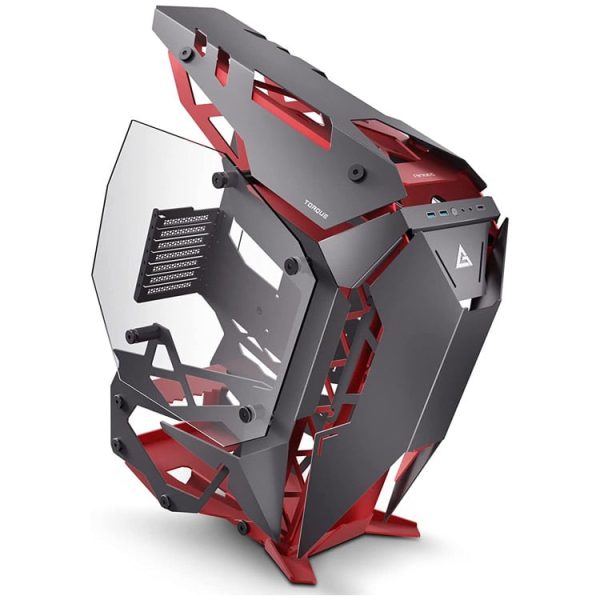 کیس کامپیوتر Antec Torque Aluminum - شاسی مید تاور - سیاه/قرمز