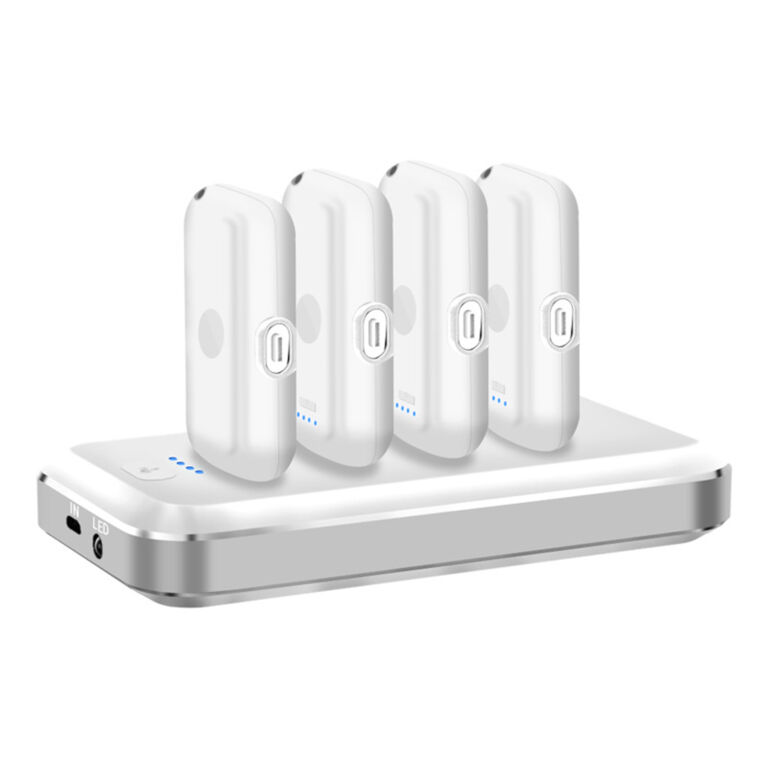 پاوربانک مدل zcwx010 ظرفیت 12800 میلی آمپرساعت مجموعه 4 عددی به همراه پایه شارژ