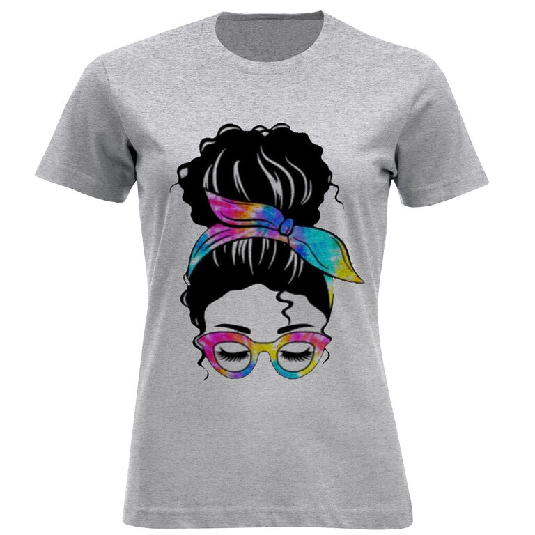 تی شرت آستین کوتاه زنانه مدل دختر  F1105