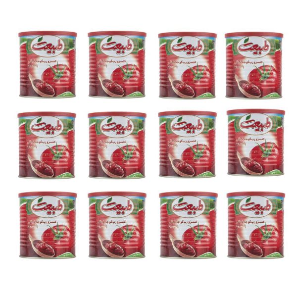 کنسرو رب گوجه فرنگی طبیعت مقدار 800 گرم - بسته 12 عددی